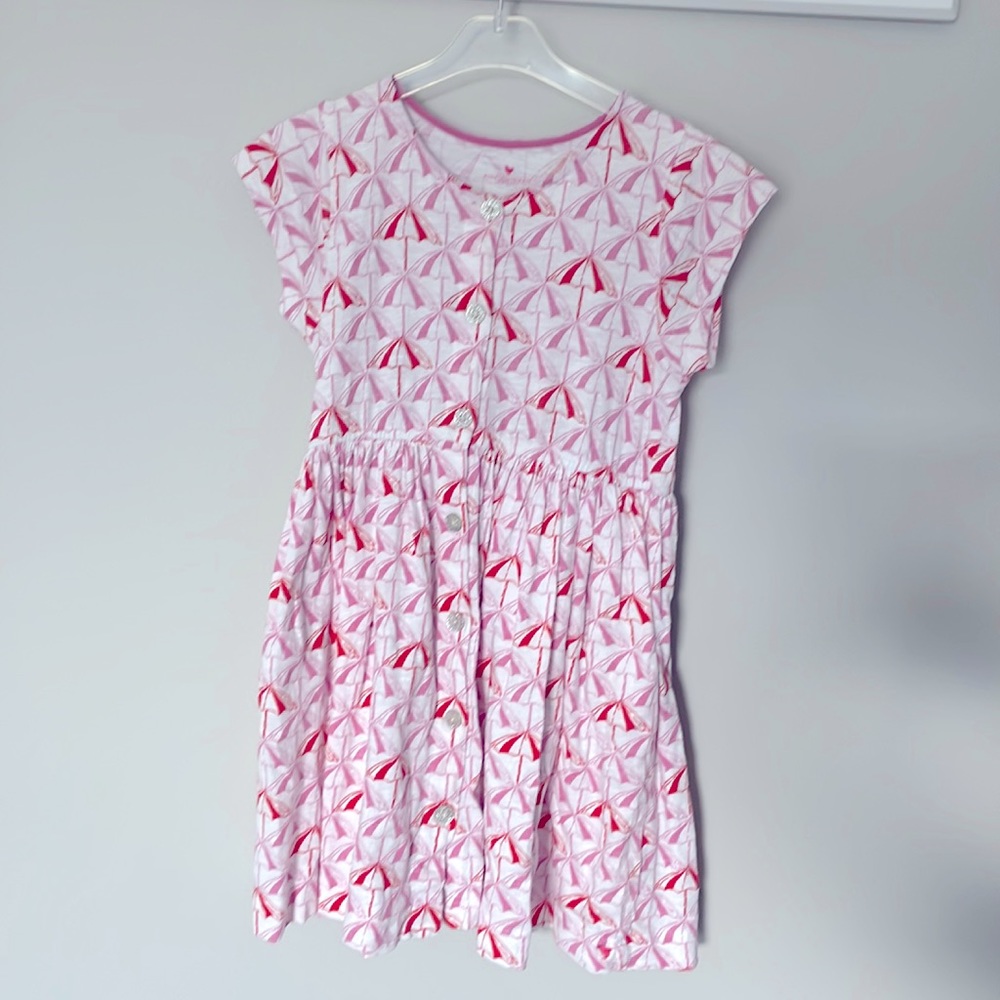 Pink Chicken Girls Umbrella Print Dress Size 8